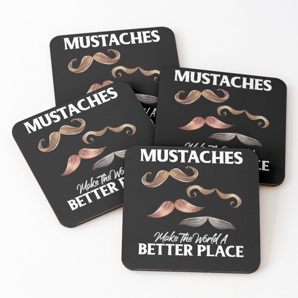 Item preview, Mustaches Make World A Better Place Funny Saying designed and sold by Dressed For  Duty.