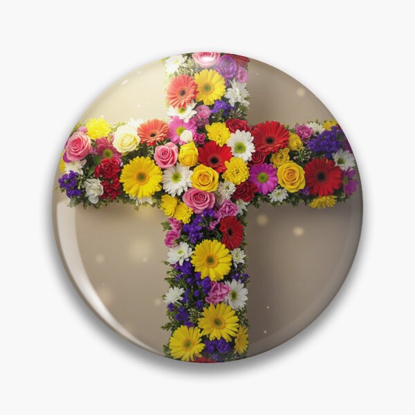 Item preview, Colorful Floral Cross Merch Collection - Embodying Faith and Hope designed and sold by SmartyWonders.