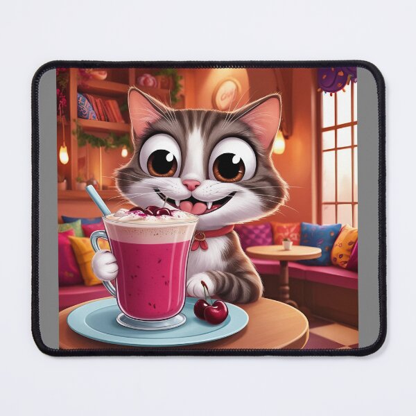 Item preview, Cherry Chai Latte Cat designed and sold by sydney-syder.
