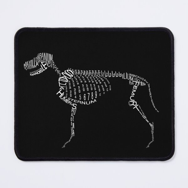 Item preview, Typographic Dog Skeleton - white designed and sold by Natasha Mansfield.
