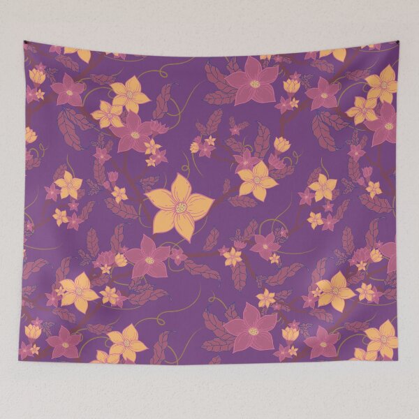 Item preview, Purple Garden Trailing Floral designed and sold by VisualisedDesignsNZ.