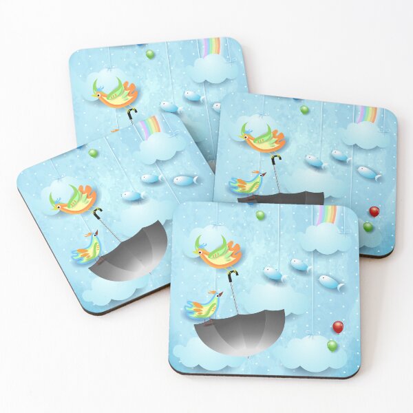 Item preview, Daydreaming, birds and umbrella designed and sold by LuisaVenturoli.