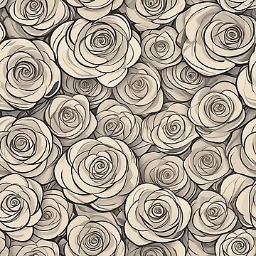 Artwork thumbnail, Paper Roses Pattern Design (Flat) 5 by Domo-Design