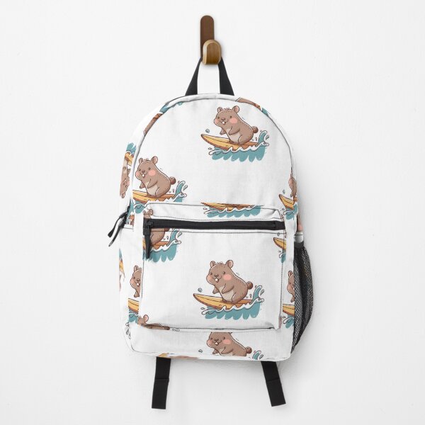 Item preview, Wombats Ride the Waves - Cute Surfing Cartoon Art designed and sold by sabily.