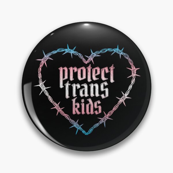 Item preview, Protect Trans Kids - Barbed Wire Heart (Blue Pink White Variant) designed and sold by darkwonderbrand.