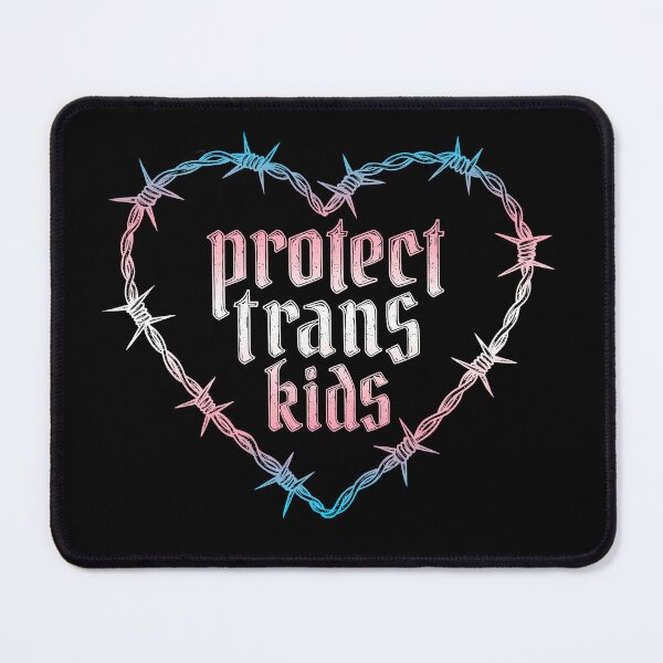 Item preview, Protect Trans Kids - Barbed Wire Heart (Blue Pink White Variant) designed and sold by darkwonderbrand.