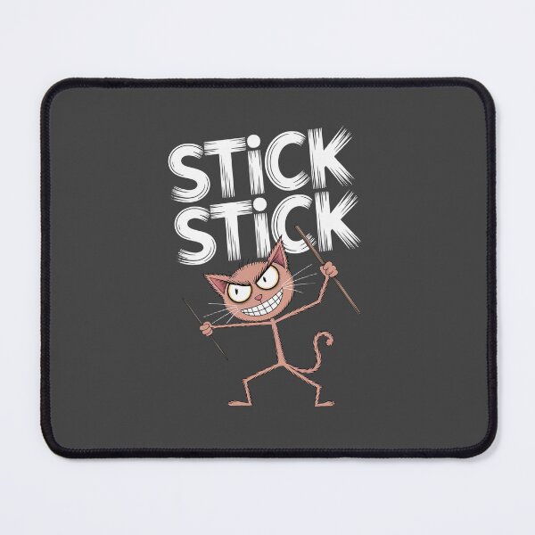 Item preview, "Whimsical Stick Figure Cat Illustration on Charcoal Background" designed and sold by AnimalAirtistry.