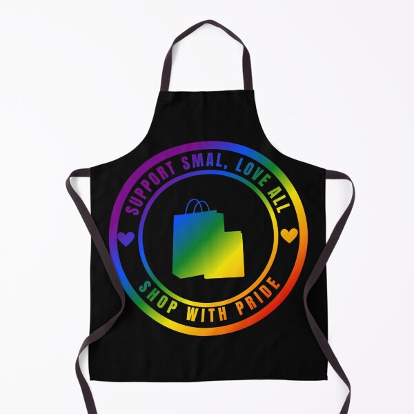 Item preview, Support Small, Love All, Shop with Pride Slogan, LGBTQ Graphic, Classic Flag Graphic, Small Business Owner, Shopping, Local Shops, Local Community, LGBTQ Community, designed and sold by PrideBeProud.