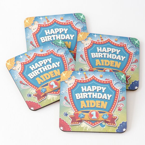 Item preview, Aiden's 1st Birthday designed and sold by whatifsticks.