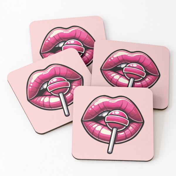 Item preview, Sweet Kiss: Girly Pop Lips with Lollipop designed and sold by CrazySweets.
