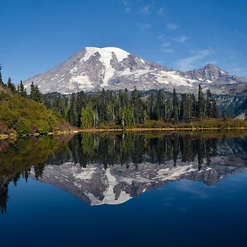 Artwork thumbnail, Mount Ranier reflections by Nature at its finest