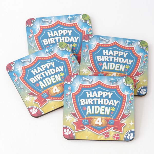 Item preview, Aiden's 4th Birthday designed and sold by whatifsticks.