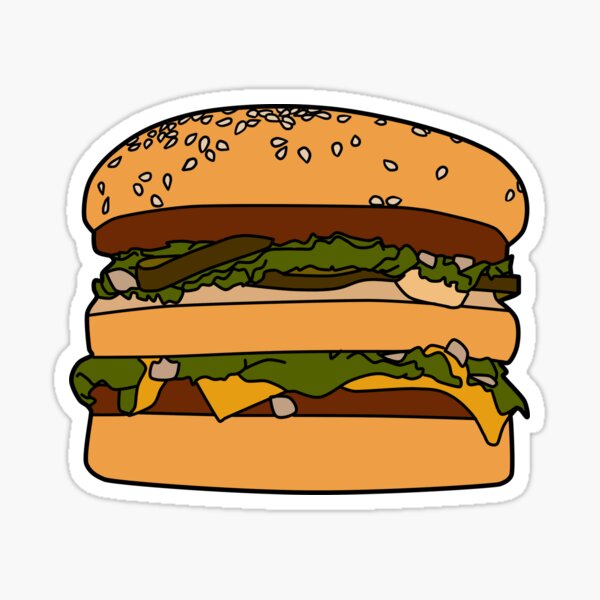 Big Mac Stickers Redbubble - roblox hamburger super burger thrown away youtube