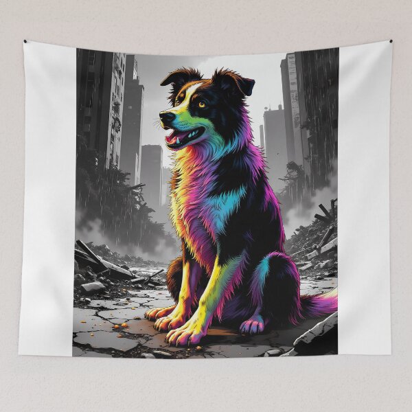 Item preview, For real dog lovers - Border Collie - intelligence and energy in bright colors designed and sold by  VectorArtFactory.