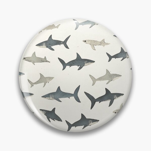 Item preview, Pattern of tiny sharks adorning a decorative vintage wallpaper, rendered in soft, low-contrast retro colors designed and sold by Paolo Modena Photography    -   Fine Italian Art.