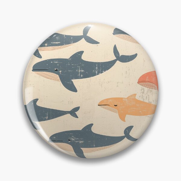Item preview, Repeated vintage design of hundreds cute whales, decorating ideas for stylish retro interiors. designed and sold by Paolo Modena Photography    -   Fine Italian Art.
