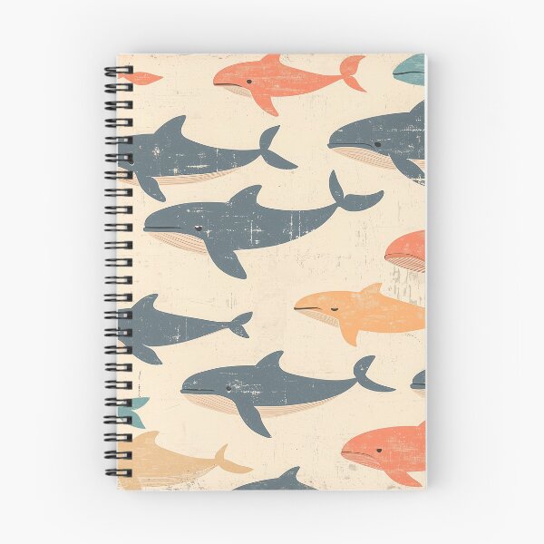Item preview, Repeated vintage design of hundreds cute whales, decorating ideas for stylish retro interiors. designed and sold by Paolo Modena Photography    -   Fine Italian Art.