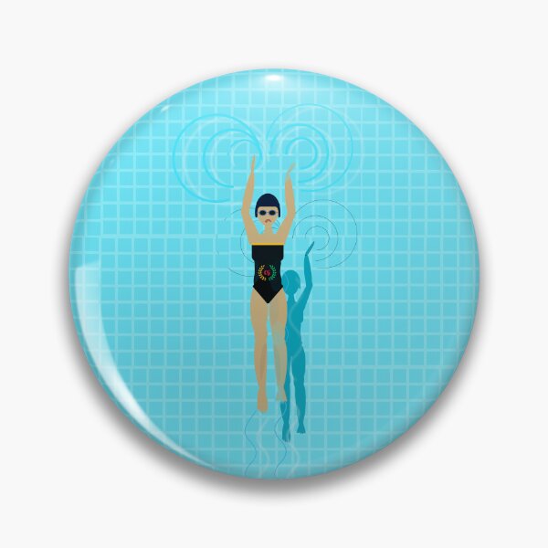 Item preview, Swimmer in turquoise designed and sold by Carmelagaminde.