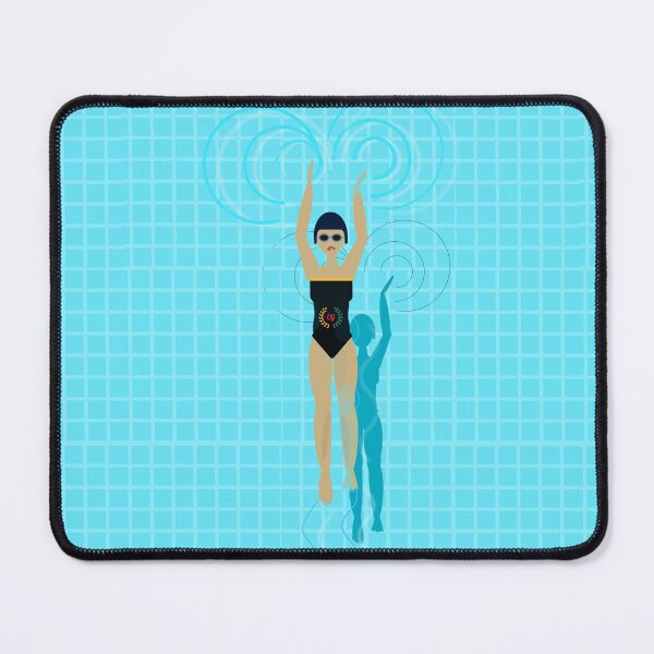 Item preview, Swimmer in turquoise designed and sold by Carmelagaminde.