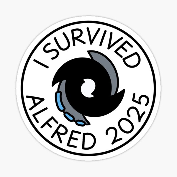 I Survived Tropical Cyclone Alfred 2025 by Jesse Irwin Art Sticker