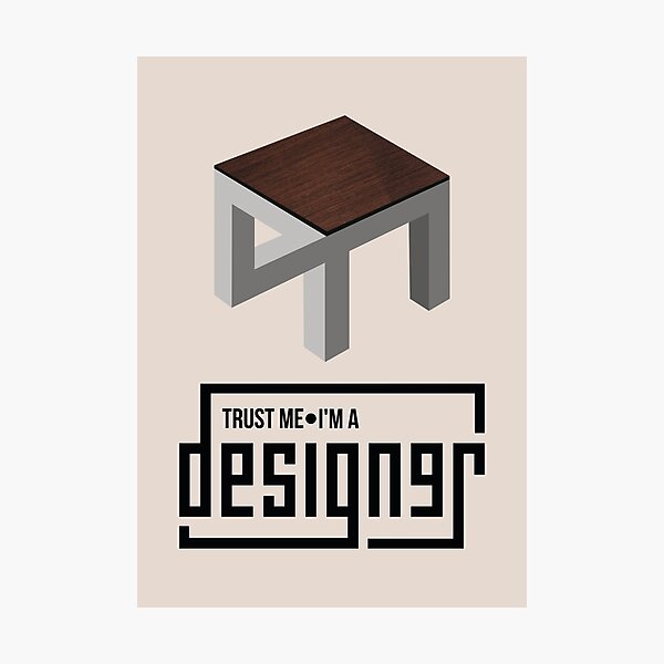 Item preview, Trust me - I'm a designer - with an optical illusion designed and sold by knappidesign.