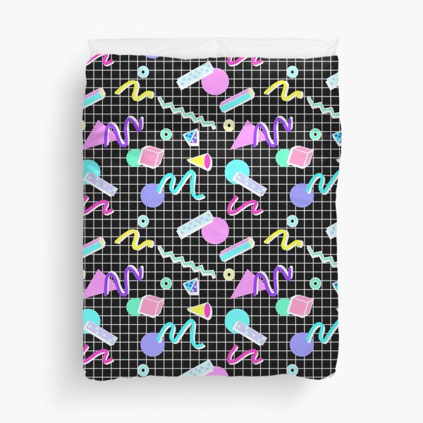 Item preview, 80s Retro Party Grid Design (Black BG) designed and sold by melisssne.