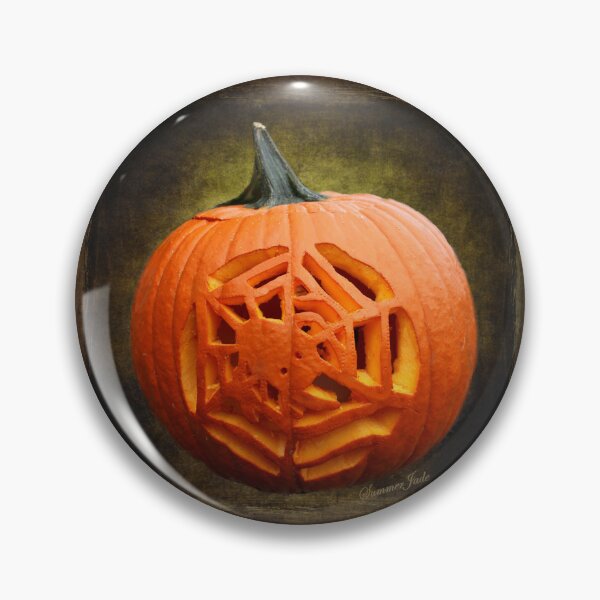 Item preview, Pumpkin Showcasing a Spider Carving designed and sold by SummerJade.