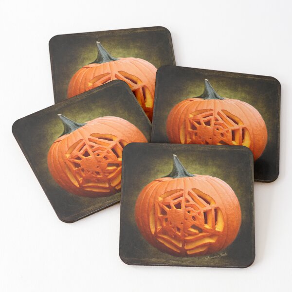 Item preview, Pumpkin Showcasing a Spider Carving designed and sold by SummerJade.