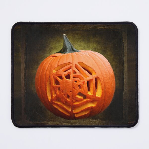 Item preview, Pumpkin Showcasing a Spider Carving designed and sold by SummerJade.