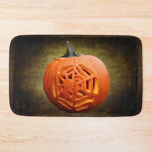 Item preview, Pumpkin Showcasing a Spider Carving designed and sold by SummerJade.