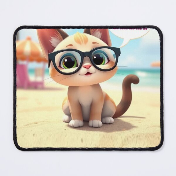 Item preview, Cute Cat /Kitten at the beach - This is bussin and chillaxing designed and sold by jotottenham.