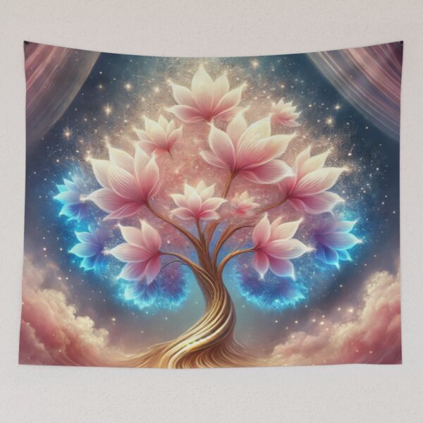 Item preview, Dreamscape Tree – Pink & Blue Glow designed and sold by Bellassi.