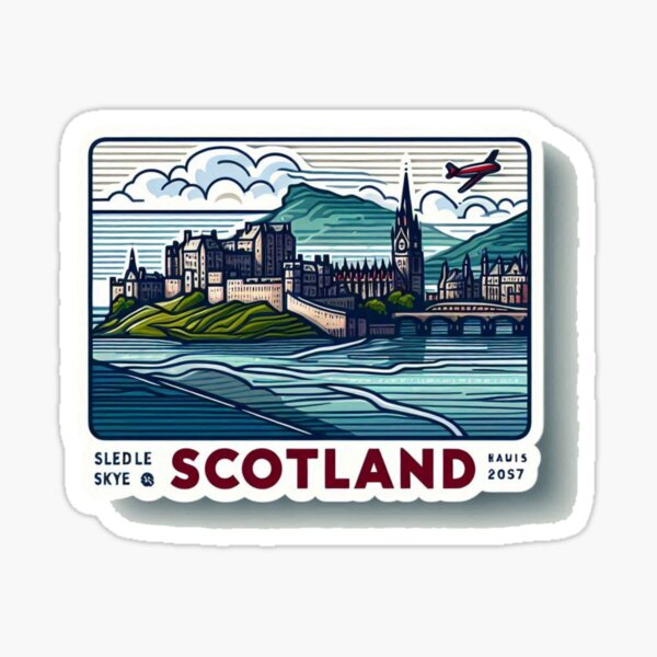 Item preview,  Scotland's Stunning 3D Sketch: Isle of Skye, Edinburgh Castle & More ,  designed and sold by PaintMeWorld.