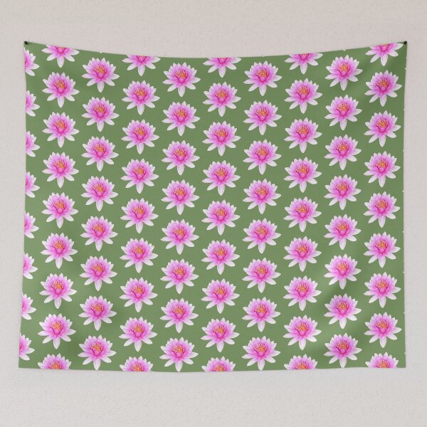 Item preview, Lotus flower with green background  designed and sold by Josephine Ethereal.