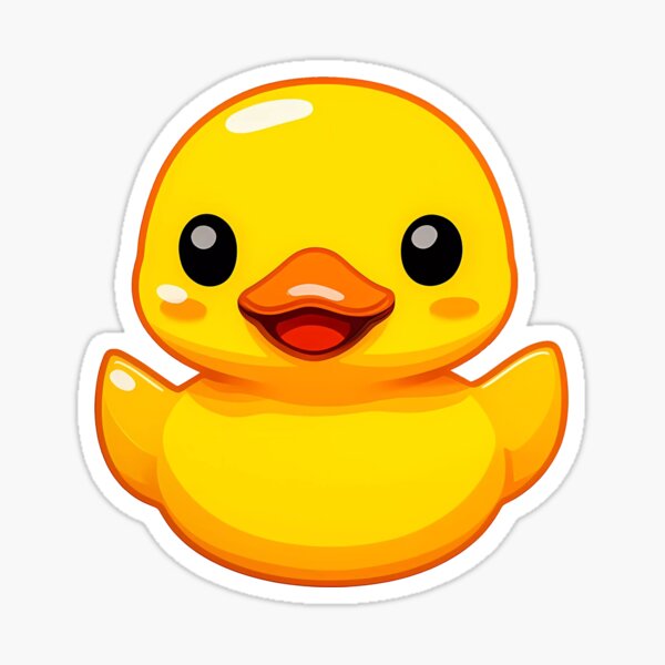 Item preview, A cute rubber duck, toy theme, sticker. designed and sold by ViewDigitalArt.