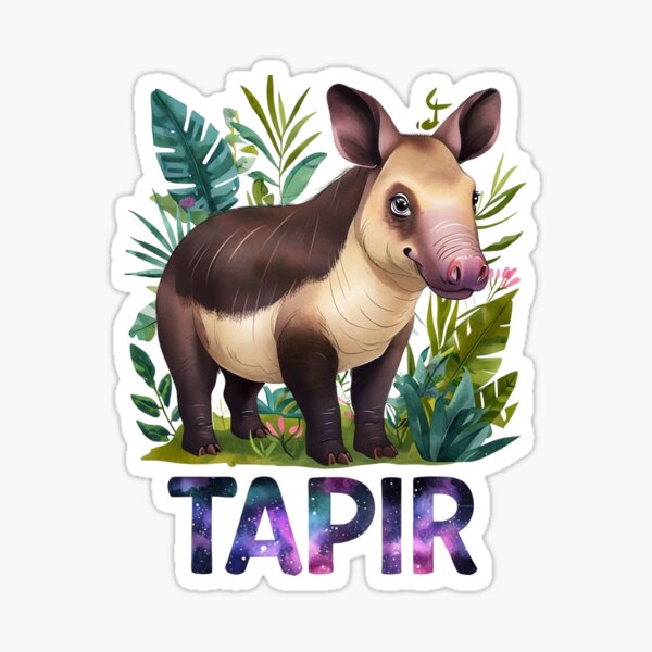Vista previa del artículo con la obra «Tapir mignon», diseñado y vendido por thriftysketches.