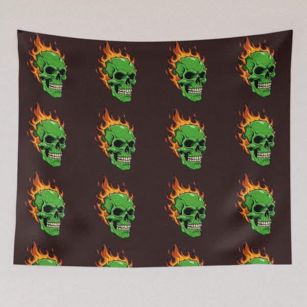 Item preview, hulk skull on fire designed and sold by ThirtyNumber.