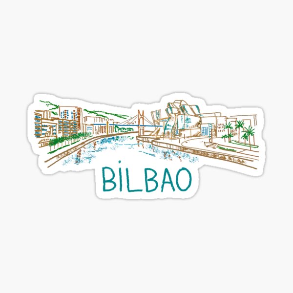 Vista previa del artículo con la obra «Divertido recuerdo de Bilbao, España, para turistas: ciudad divertida para visitantes», diseñado y vendido por MichaeIRellov.