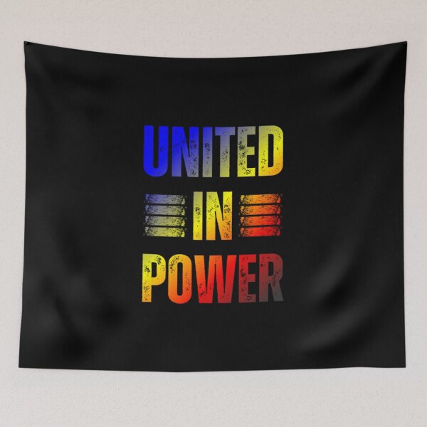 Item preview, United In Power Slogan, Polyamory pride flag graphic, Distressed text Graphic, Powerful, LGBTQ, summer, summer vibes, rainbow colors, Strong, United, Equal Rights, Equality Matters,  designed and sold by PrideBeProud.