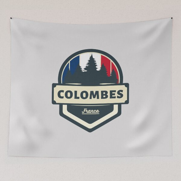 Aperçu de l'œuvre Badge Rétro Vintage Colombes France créée et vendue par World Designs.