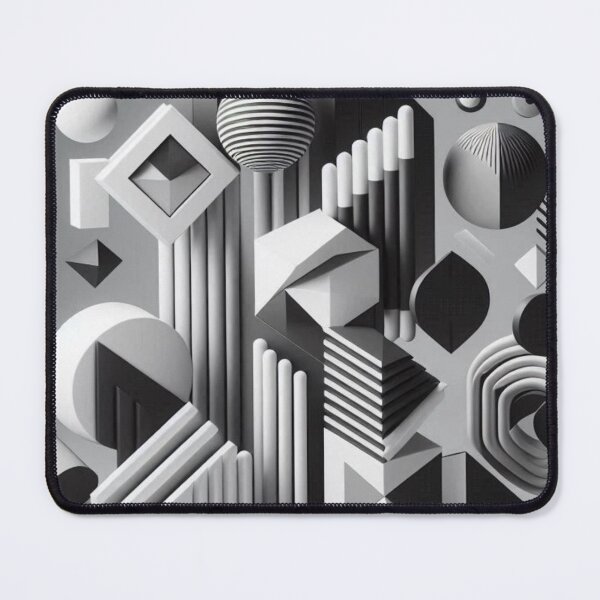 Item preview, blackwhite geometric shapes designed and sold by Dogandesighn.