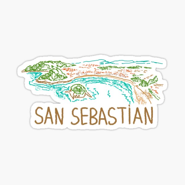 Vista previa del artículo con la obra «Divertido recuerdo de San Sebastián, España, para turistas: ciudad divertida para visitantes», diseñado y vendido por MichaeIRellov.