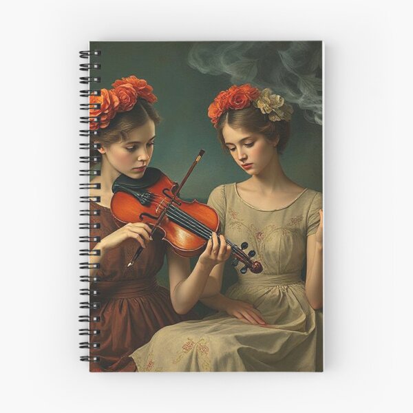 Item preview, filles et violon et cigarette designed and sold by Terry Collett.