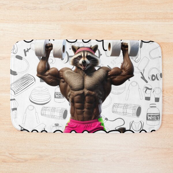 Item preview, Gym Raccoon Workout Design designed and sold by AdaMerch.
