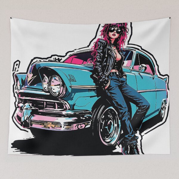 Item preview, punk girl sticker designed and sold by rajdigitalarts.