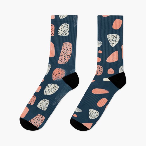 Item preview, Seamless Modern Abstract Coral and Navy Geometric Pattern designed and sold by MVXX.