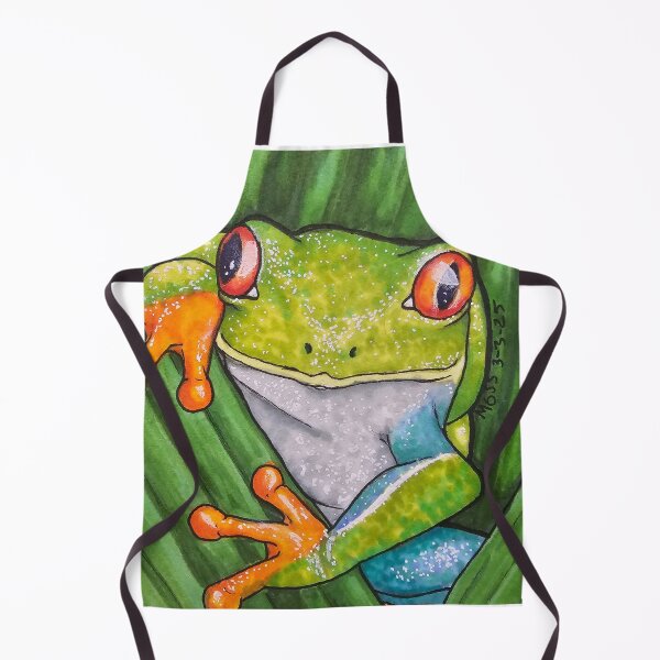 Item preview, Red Eyed Tree Frog on Leaves designed and sold by TheMossyCreations.