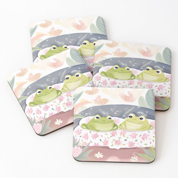 Item preview, Cute Watercolor Frogs - Sleeping Froggies - Froggie Sleepover designed and sold by FarmOfCuties.
