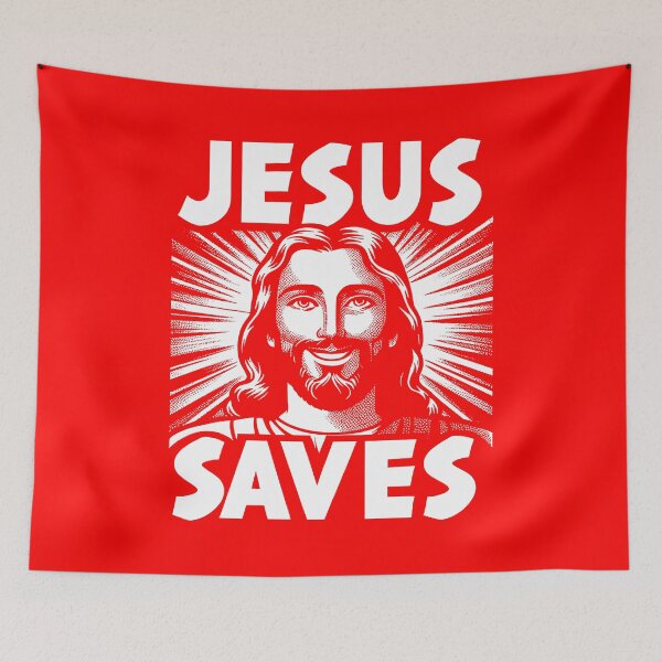 Artikelvorschau, Jesus rettet entworfen und verkauft von plushism.