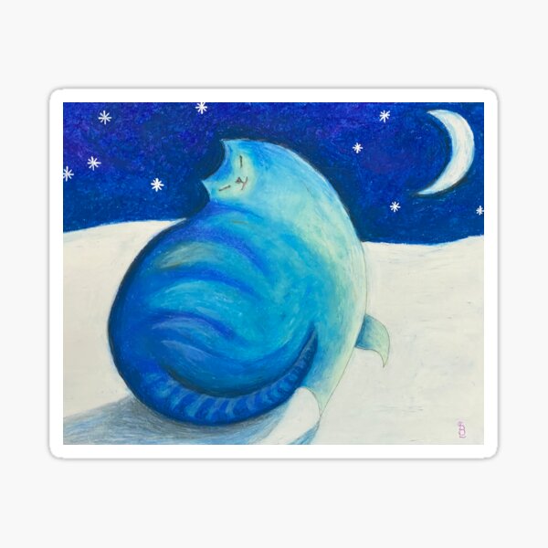 Beautiful Moon Cat Sticker